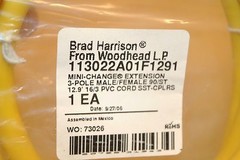 Brad Harrison 113022A01F1291 Woodhead L.P. Mini-Change Extension 3-pole