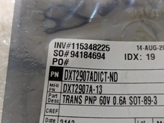 Diodes Inc DXT2907A-13 PNP Bipolar Transistor 60V 0.6A SOT-89 Bag of 20 New