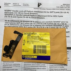 Square D QOU Circuit Breaker Padlock Attachment QOU2PAFLA, NEW