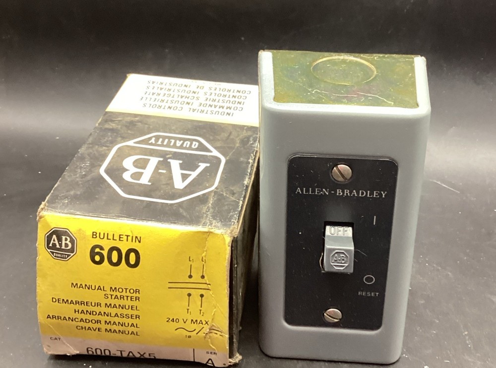 NIB Allen Bradley Manual Motor Starter 600-TAX5 Ser A 240V Max