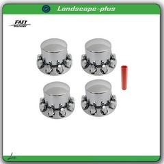 33mm Nut Covers Plastic Chrome Rear Wheel Axle Hub Cover Kit Semi ABS Set of 4