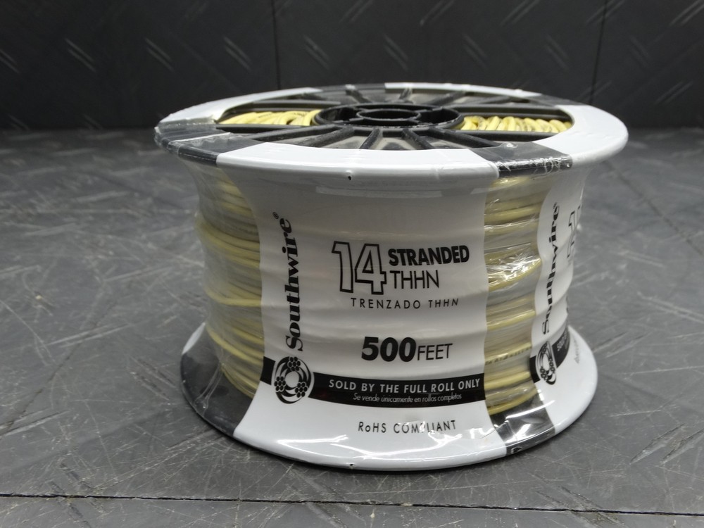 Southwire 500 ft. 14-Gauge Yellow Stranded CU THHN Wire