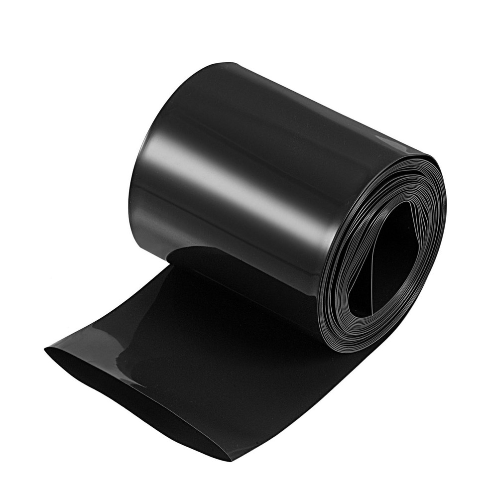 Battery Wrap 50mm 2″ Flat 10ft PVC Heat Shrink Tube Wraps Black