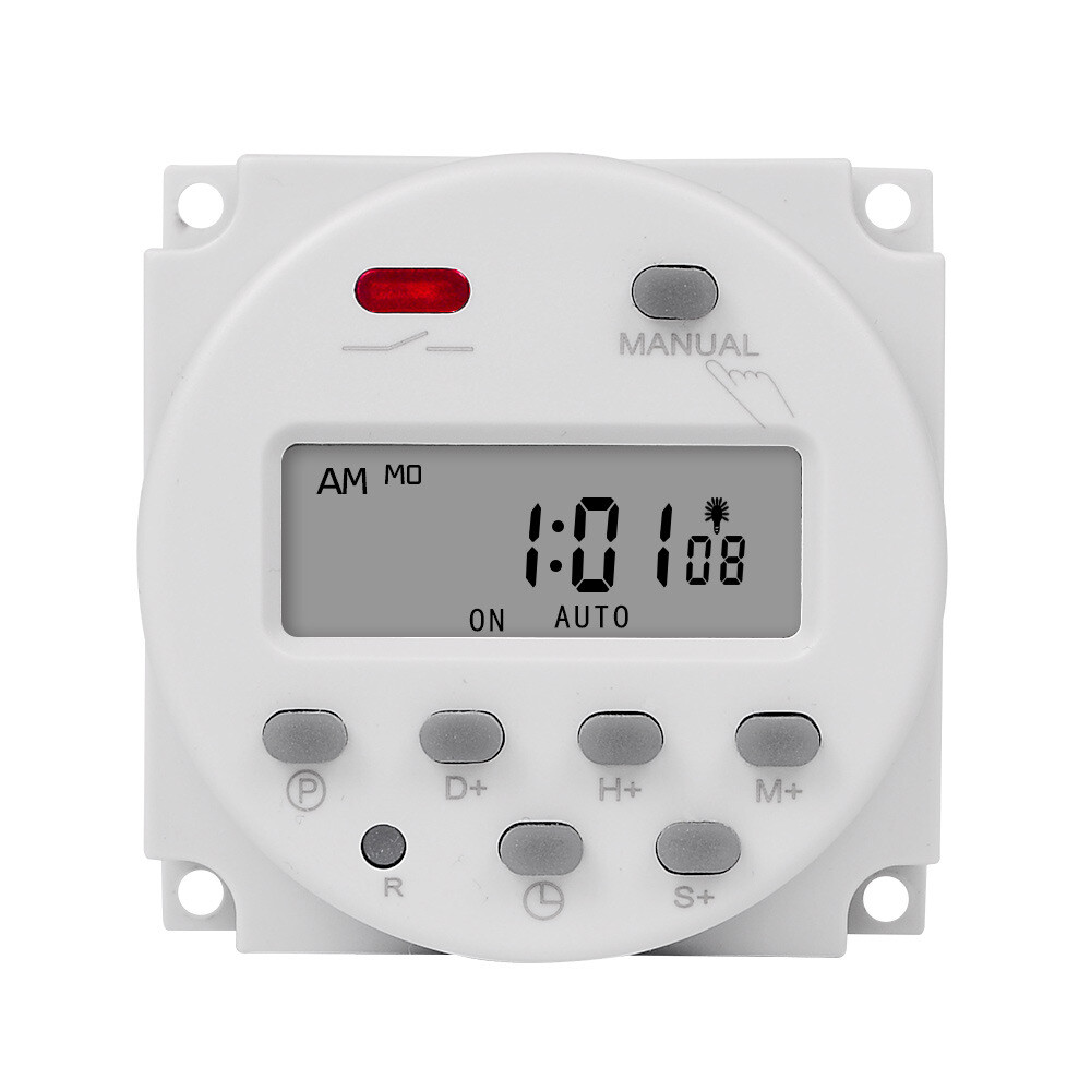 CN101S 1 Second Interval 5V 12V 24V 110V 220V Digital LCD Timer Switch 7 Days