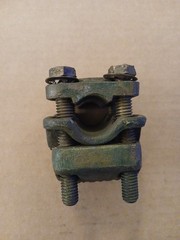 Used Burndy QPX4434 Parallel Pipe Clamp 250-500MCM Good Condition
