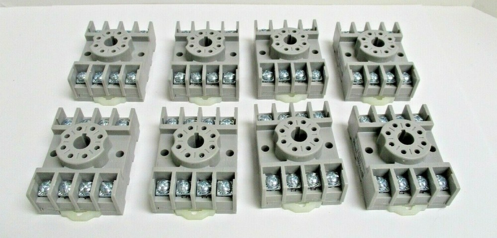TYCO ELECTRONICS, POTTER AND BRUMFIELD 8-PIN SOCKET, 27E891, LOT OF 8