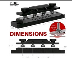 Pike Industries 400 Amp Copper Busbar with 4 Stud Connections, Compact Design