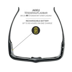 Hi-SHOCK® 3D Glasses BT Pro “Black Diamond” | for Samsung, Sony HD / 4K TV Black