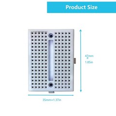 6 Pcs Mini Breadboard Kit 170 Tie Points White Jumper Wires Electronics Circuit