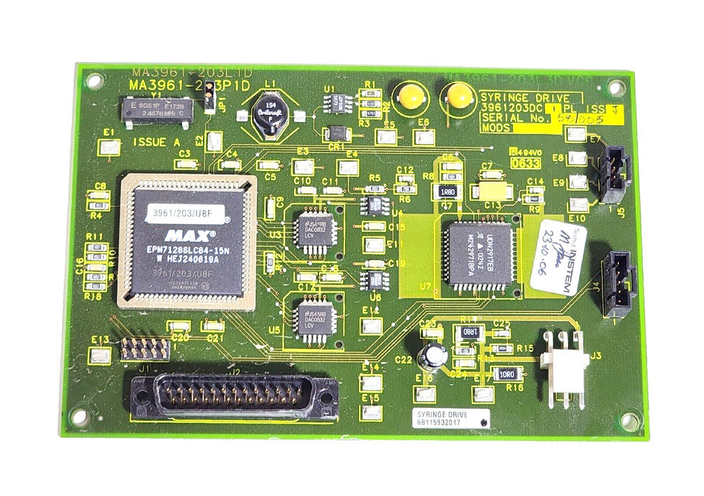 Waters Micromass Syringe Drive pcb board MA3961-203L1D USED.
