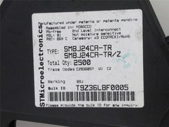 228961 New-No Box; STMicroelectronics SMBJ24CA-TR Lot-500 TVS Diode; 16A