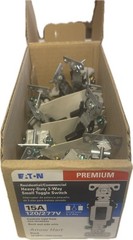 Eaton CSB315STBK 15A 120/277V 3-Way Toggle Switch Black 10 Pack