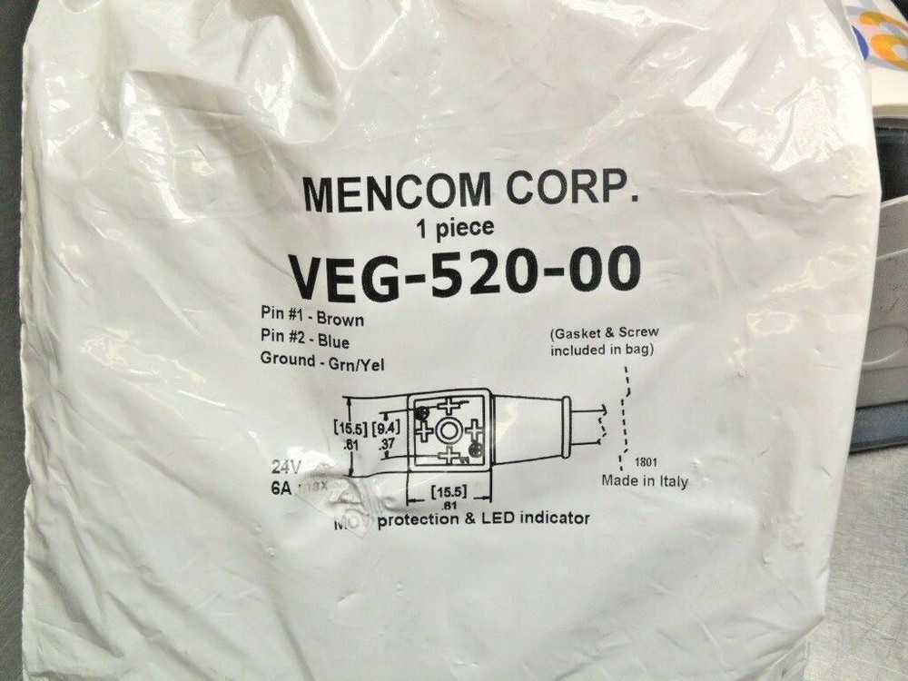 MENCOM CORP. VEG-520-00 CORD/PLUG new factory sealed bag