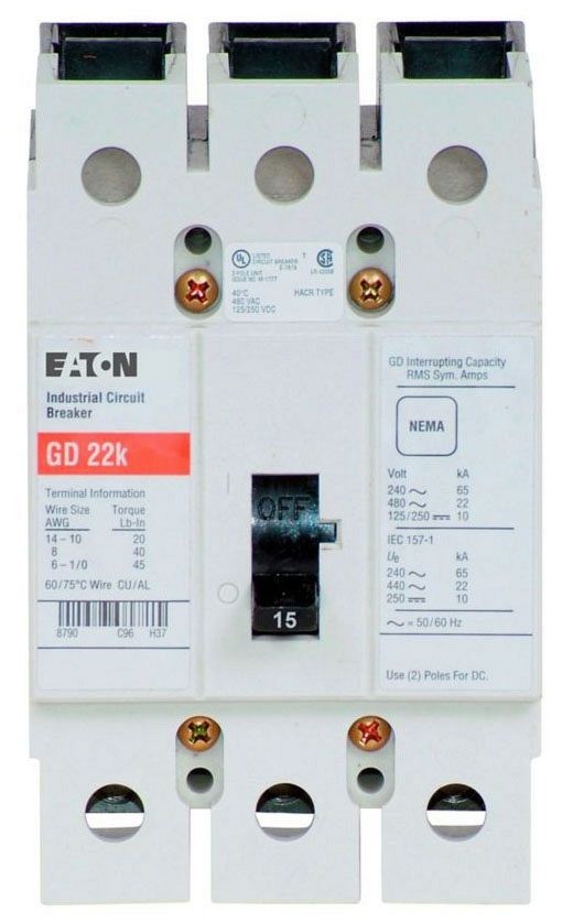 NIB – Eaton – GD3050 – Eaton Series C G-Frame, 50A Molded Case Circuit Breaker