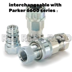 For Parker 6605-6-6 Steel Female Hydraulic Quick Coupling with valve 3/8 in