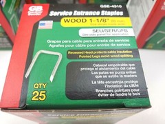 Lot of 9 Boxes of 25 Gardner Bender Service Entrance Staples GSE-4310 1-1/8″