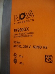 NOVA air conditioning units rotary actuator (EF230GX) type: (EFA-K0C200003) 30Nm, 100…240VAC