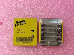 AGC-15-R BUSSMAN FUSE GLASS 15A 32VAC 3AB 3AG 10 PIECES