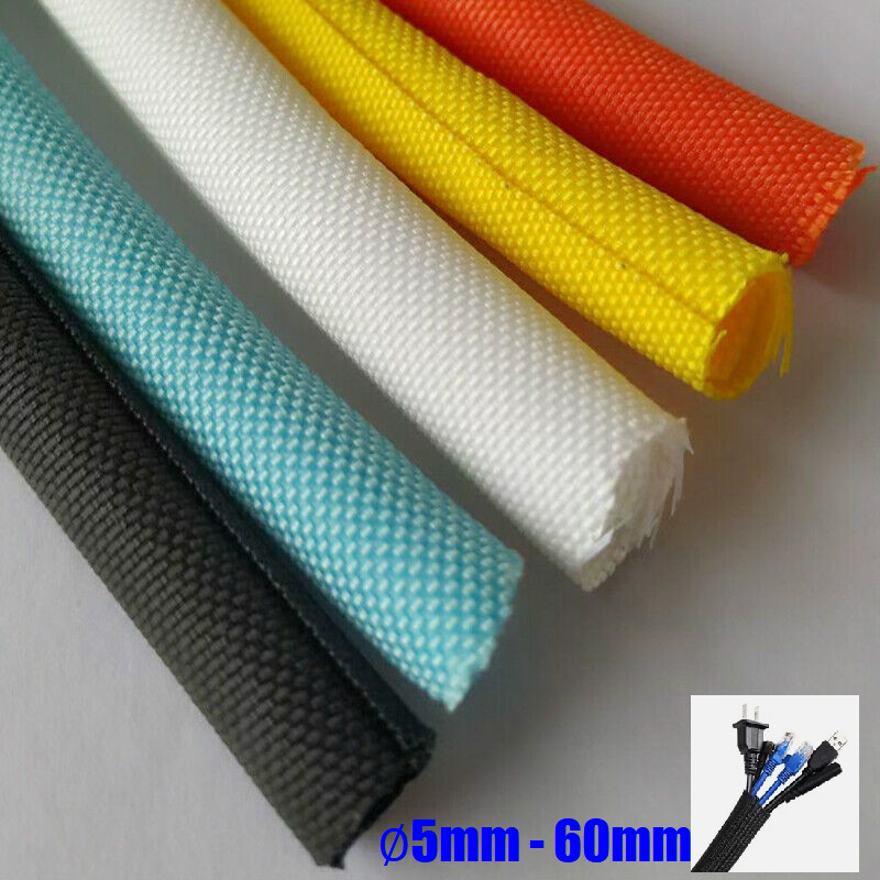 Braided Cable Sleeving Self Closing – Expandable, Wire Harness, Auto, Sheathing
