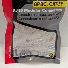 Gardner Bender GMC‑88M5 Modular Plug Cat 5 RJ45 Connectors 8‑Pack New