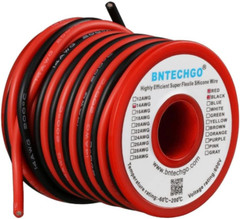 14 Gauge Silicone Wire Spool Red and Black Each 20Ft 2 Separate Wires Flexible 1