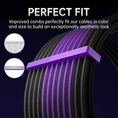 Cable de extensión para fuente de alimentación, 30 cm de longitud con peines US