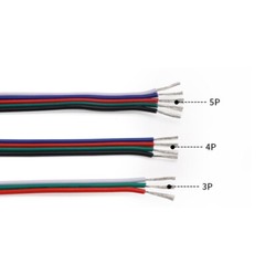 2P/3P/4P/5P/6P Flat Ribbon Cable 22AWG 20AWG 18AWG Electronic Extension Wire