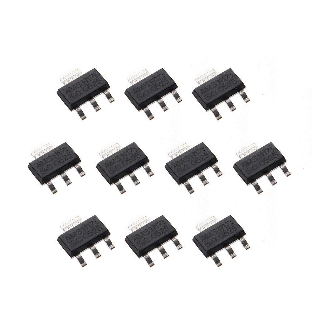 10 PCS AMS1117-5.0V 1A Linear Post-Regulator SOT-223 Voltage Regulator