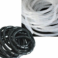 Ф6mm-Ф30mm White / Black Spiral Wrap Cable Tidy Wire Organize Sleeves Tool Kits