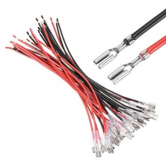 30Pcs Female Spade Crimp Terminal 6.30mm 20cm Wires