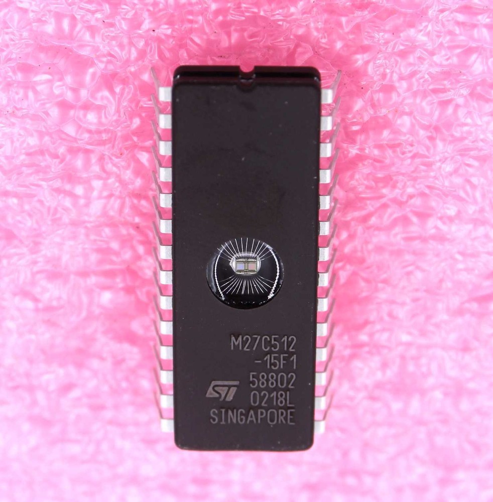 ST Microelectronics M27C512-15F1 UV EPROM – Lot of 10