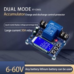 DC6-60V 30A- Storage Battery Charging Control Module Protections Board LCD-