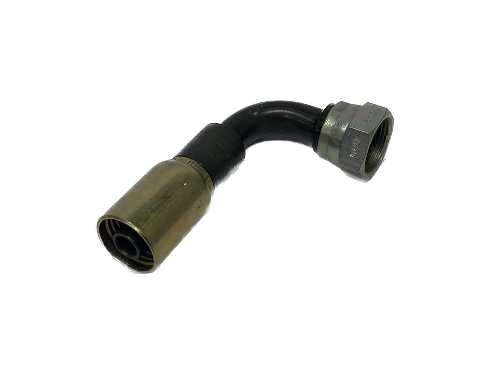 NOS Weatherhead 1/2” Hose ID x 24mm Tube OD 90° Hose Crimp Fitting 08U-66E