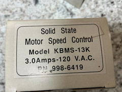 Solid State Motor Speed Control KBMS-13K 3A 120V 998-6419