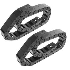 US Stock R38 18mmx37mm Plastic Semi Closed Cable Drag Chain Carrier 1 Meter 2Pcs