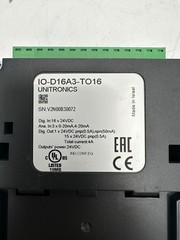 UNITRONICS IO-D16A3-TO16 I/O Input Output Module 3 Analog In 16 Digital In/Out