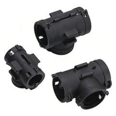 Corrugated Pipe Snap Tee Connector Fitting Nylon For Corrugated Cable Tubing