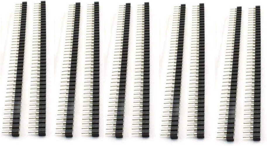 2.54mm 40 Pin Round Female Socket Pin Header Strip 1×40 Single Straight Male