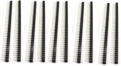 2.54mm 40 Pin Round Female Socket Pin Header Strip 1×40 Single Straight Male
