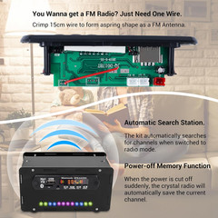 DIY Bluetooth-Compatible Speaker Kit, DIY FM Radio Soldering Practice Kit USB Ho