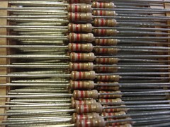 Rare! Resistor 120 Ohm 1/4W Coal Layer! NOS D2x6mm 50x 24894