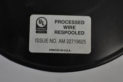 Allied Wire & Cable 250′ Wire Spool 22-7 FEP White Aluminum FEP IND OLY 2976TP