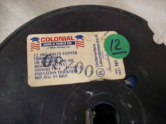 #12) NEW Spool of Electric Wire – 12 Guage Solid 120′ Blue
