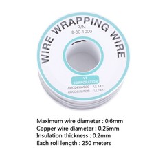 0.25mm WiRe Wrapping Single Wire Core Strand 30AWG Cable 250meter Black❀