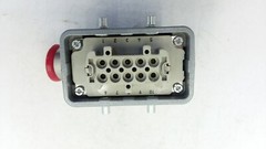 LAPP USA H-BE10BS CONNECTOR/ FEMALE 16A 10PIN 500VAC 6KV -40C TO +100C W/ HOOD