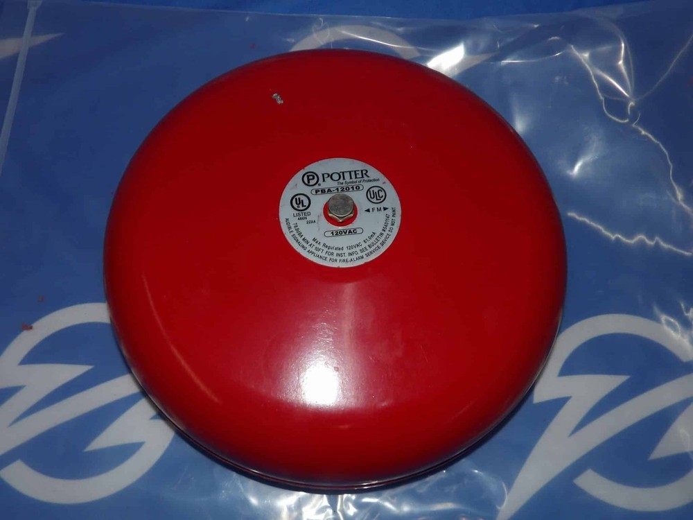 NOS Potter Bell PBA-12010 120VAC Fire Alarm Bell + 1 Year Warranty
