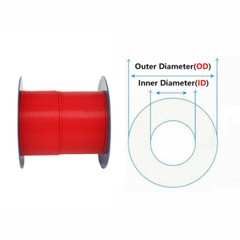 Red PTFE Tube Tubing ID x OD 0.3mm to 3.78mm Pipe 150V for RepRap 3D Printer