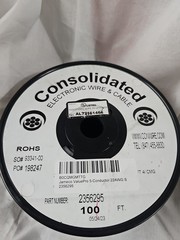 22 AWG Stranded 5 Wire – 50 Feet Chrome Gray PVC. USED Partial Spool.