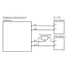 New DC 12V-24V 8 Channel 8AI 8VI 4-20MA/0-10V to RS485 Current/Voltage