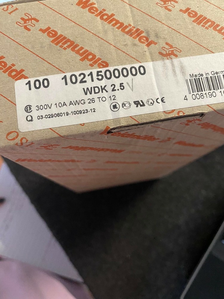 WEIDMULLER WDK 2.5V 100pc